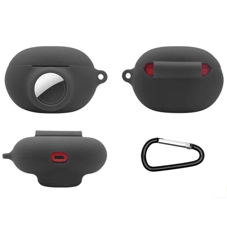 For Beats Studio Buds + AirTag 2 in 1 Protective Case Cover Portable Earbuds Soft Silicone Protector with Keychain - Blue