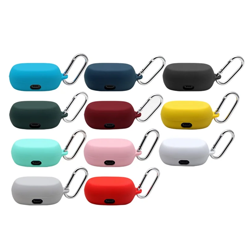 For Jabra Elite 7 Active / 7 Pro Case Cover Portable Protective Case Earbuds Soft Silicone Protector with Keychain - Yellow