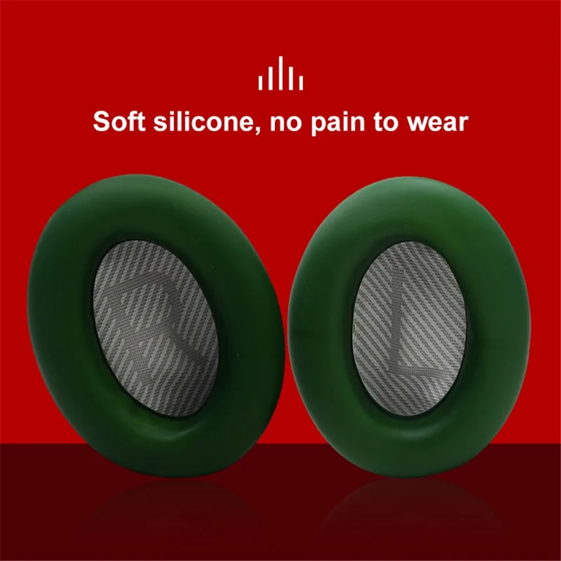 For Bose QuietComfort 35 II 1 Pair Silicone Case Headphone Ear Pads Protective Cover - Light Green