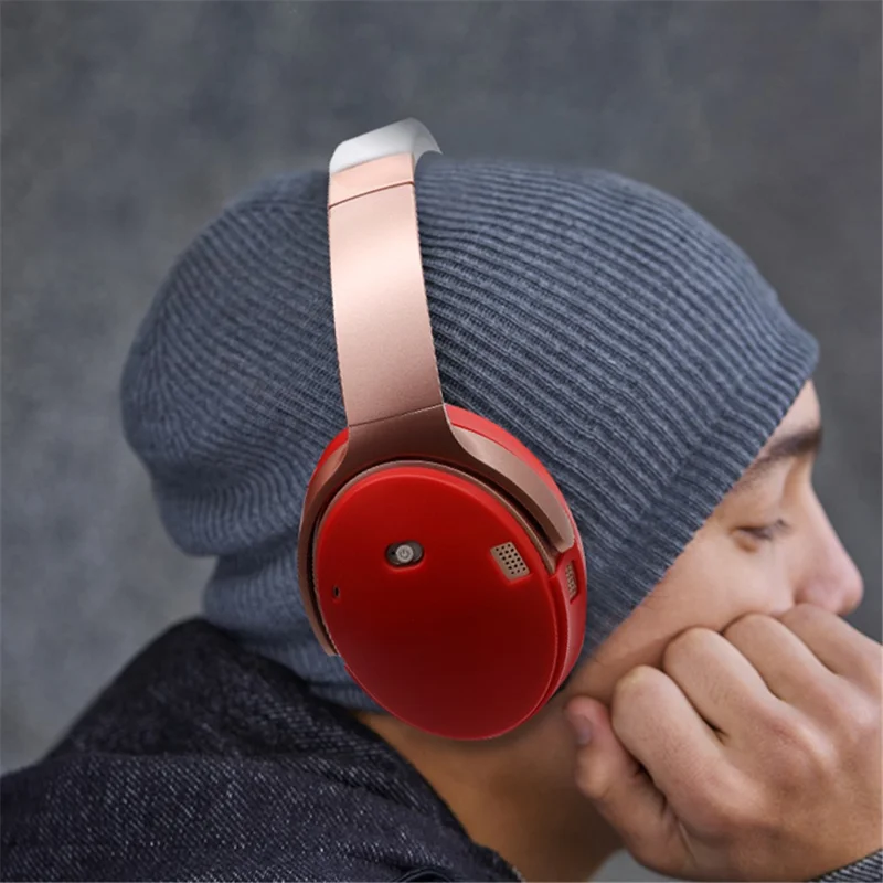 Til Bose QuietComfort 35 II 1 par silikoneskåt til hovedtelefoner med beskyttelsesdæksel - Sort