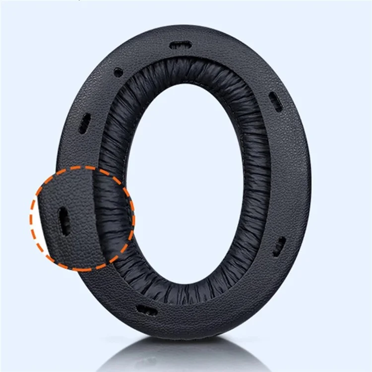 1 Par de Almohadillas de Repuesto para Sony WH-XB910N Headphone Suave Esponja Cojines de Piel - Negro
