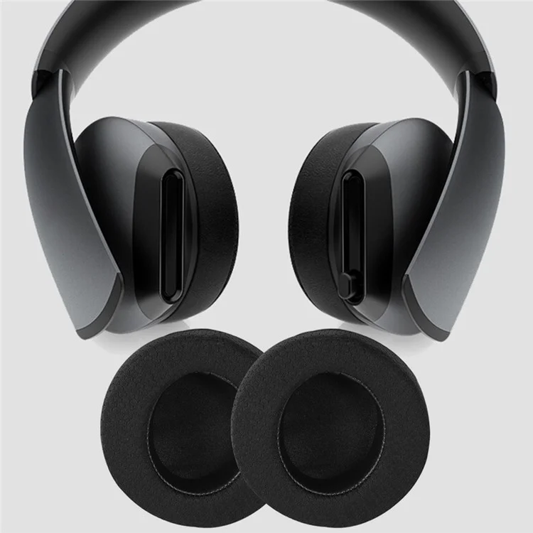 For Alienware AW310H/AW510H 1 Pair Replacement Earpads Mesh Cloth+Sponge Headphone Breathable Earmuffs