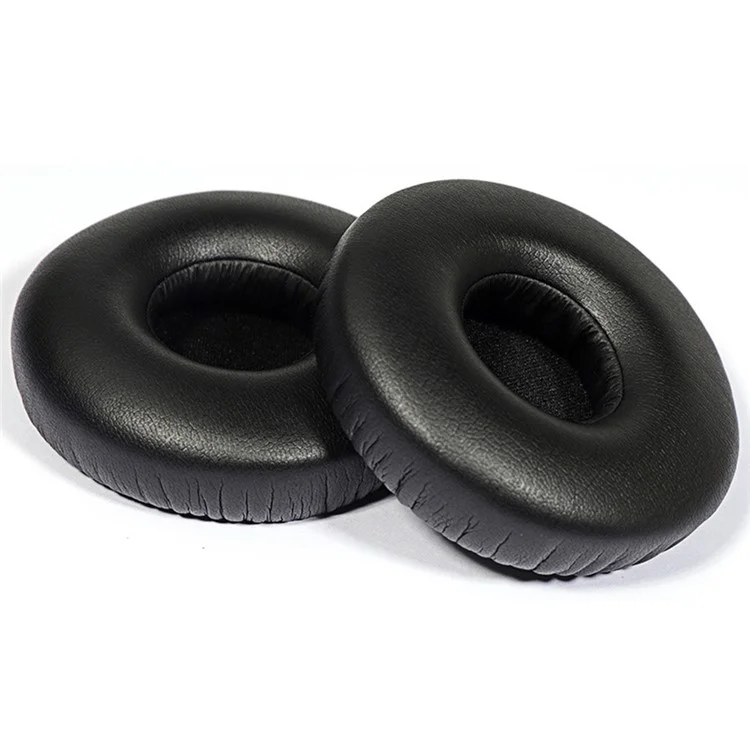 1 Pair for Jabra Revo Wireless On-Ear Bluetooth-compatible Headset Plain Protein Leather Ear Pads Replacement Parts Earmuff Cover Cushion - Black