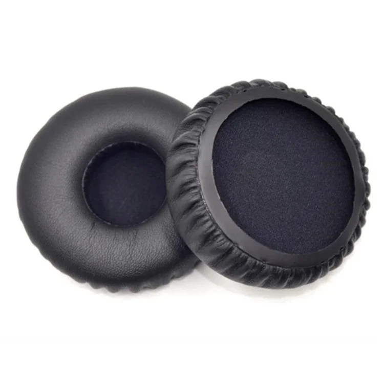 1 Pair for Jabra Revo Wireless On-Ear Bluetooth-compatible Headset Plain Protein Leather Ear Pads Replacement Parts Earmuff Cover Cushion - Black