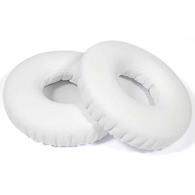 1 par de almohadillas de cuero de proteína liso para auriculares Jabra Revo Wireless On-Ear con Bluetooth, piezas de repuesto, fundas para orejeras - Blanco