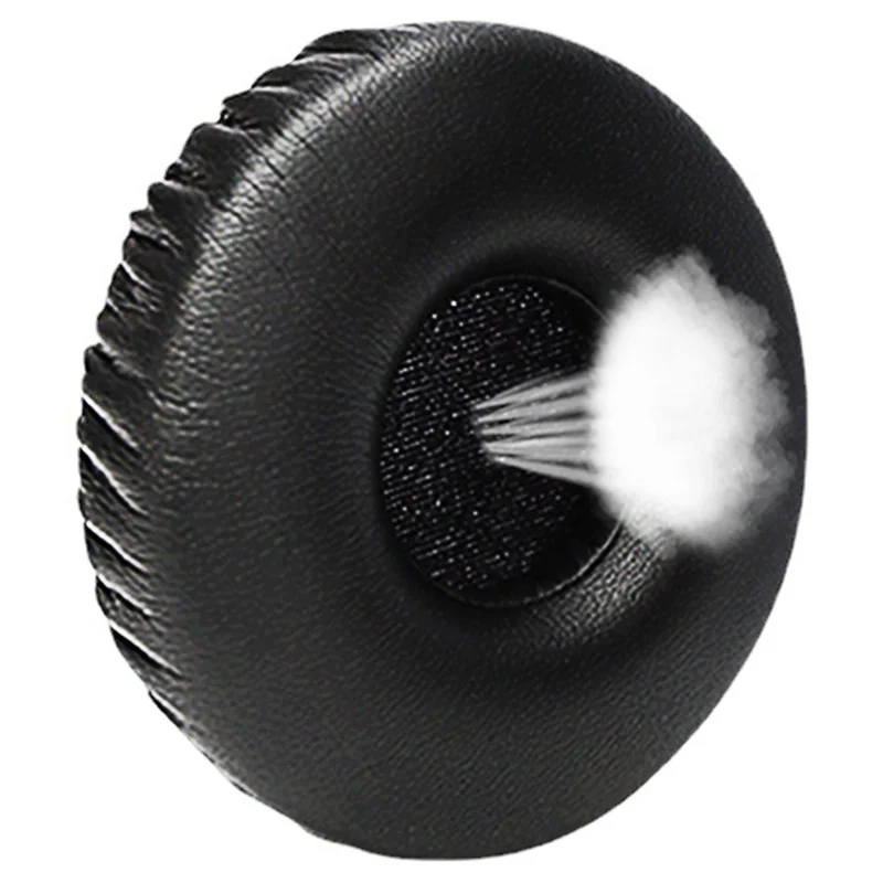 1 par de almohadillas de cuero de proteína liso para auriculares Jabra Revo Wireless On-Ear con Bluetooth, piezas de repuesto, fundas para orejeras - Blanco