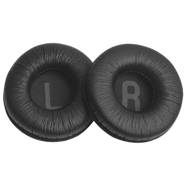 1 Pair Earmuff Cover Cushion for Jabra Revo Wireless Bluetooth-compatible Headset Wrinkled Protein Leather Ear Pads - Black