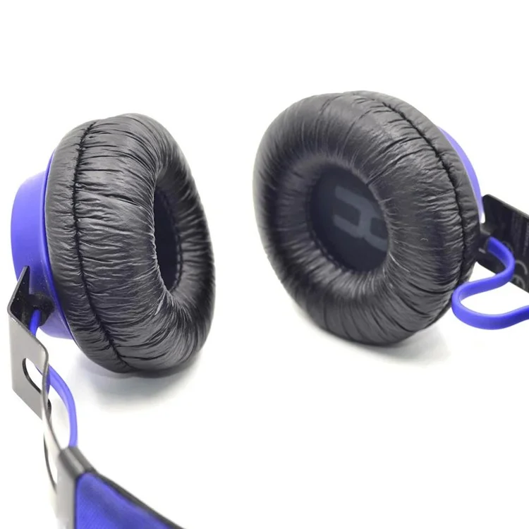 1 Pair Earmuff Cover Cushion for Jabra Revo Wireless Bluetooth-compatible Headset Wrinkled Protein Leather Ear Pads - Black