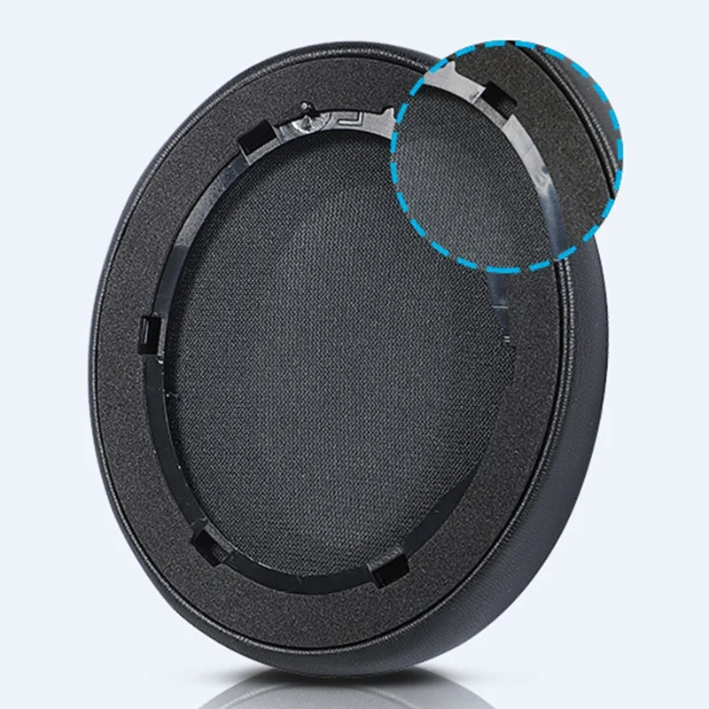 1 Pair Perfect Fit Earmuff Cushions for Anker Soundcore Life Q20 Protein Leather Earmuffs Pads