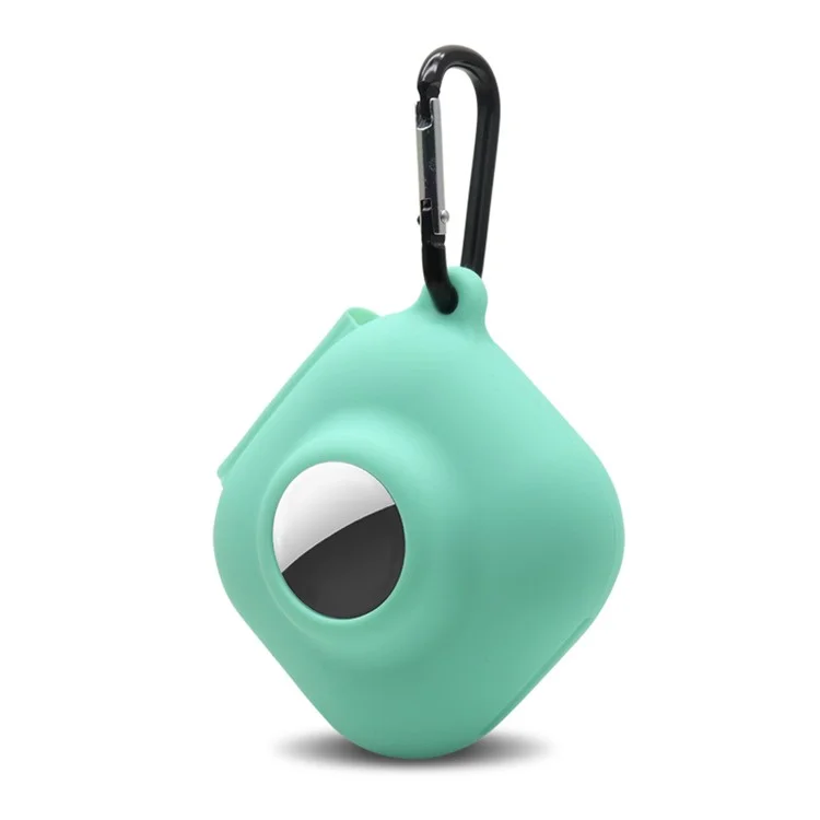 For Beats Fit Pro + Apple AirTag Multi-Color 2-in-1 Washable Silicone Protective Case - Mint Green