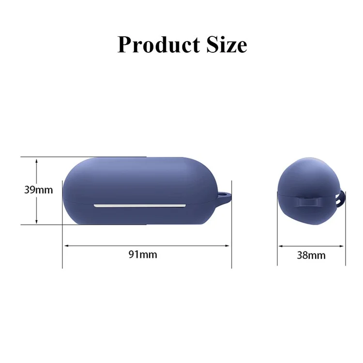 For Sony WF-C500 TWS Bluetooth-compatible Earphone Silicone Shell Anti-drop Protective Cover - Navy Blue