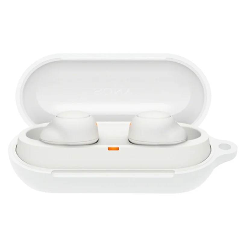 For Sony WF-C500 TWS Bluetooth-compatible Earphone Silicone Shell Anti-drop Protective Cover - White