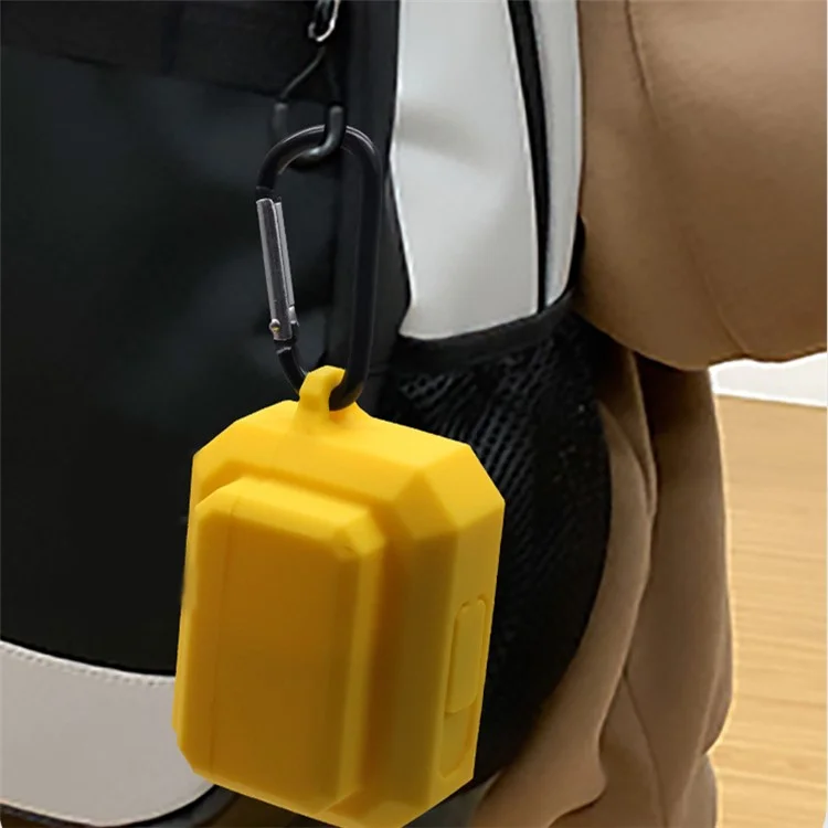 Per Apple AirPods Pro 3-in-1 Silicone Anti-Fall Case + Ear-Tip + Set di Protezione Del Carabiner Anti-Lost - Rosso