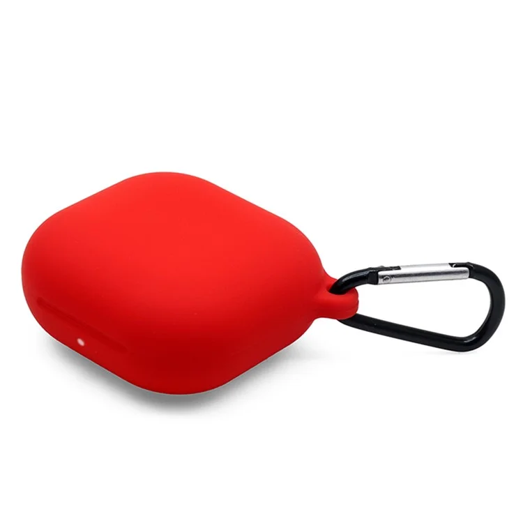 Para Beats Fit Pro Auricular Inalámbrico Bluetooth Estuche de Silicona Antirayado Caja de Carga con Mosquetón - Rojo