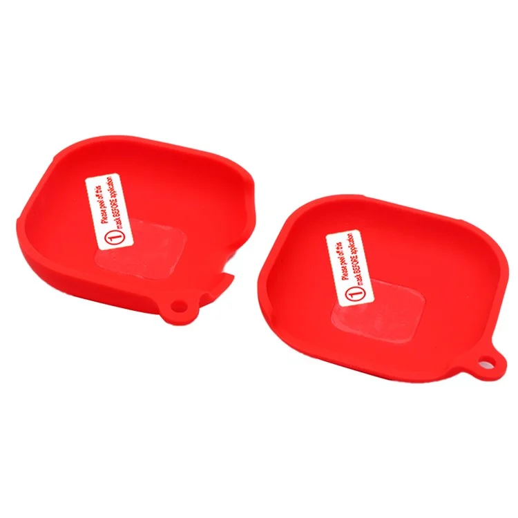 Para Beats Fit Pro Auricular Inalámbrico Bluetooth Estuche de Silicona Antirayado Caja de Carga con Mosquetón - Rojo