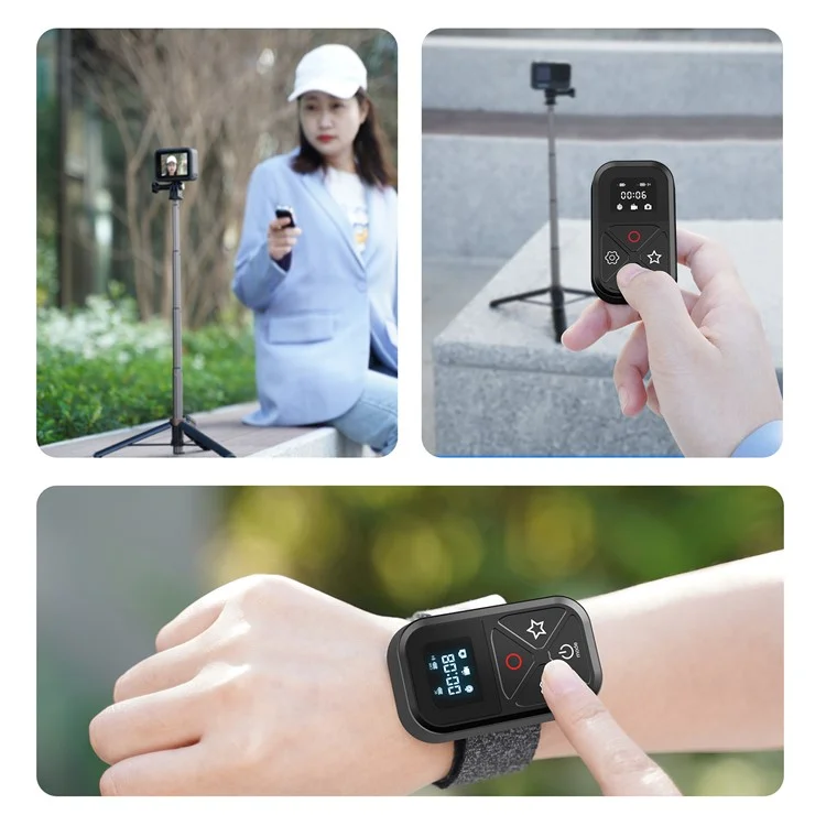 TELESIN GP-RMT-T10 T10 80M Telecomando WiFi Bluetooth con display per GoPro Hero 9 / 10 / 11 / 8 / Max 