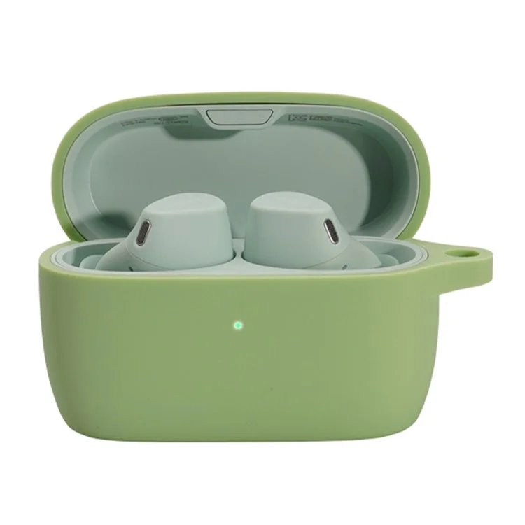 Pour Jabra Elite 4 Étui de protection en silicone caoutchouté pour écouteurs Bluetooth sans odeur Accessoire d'écouteurs Bluetooth - Vert
