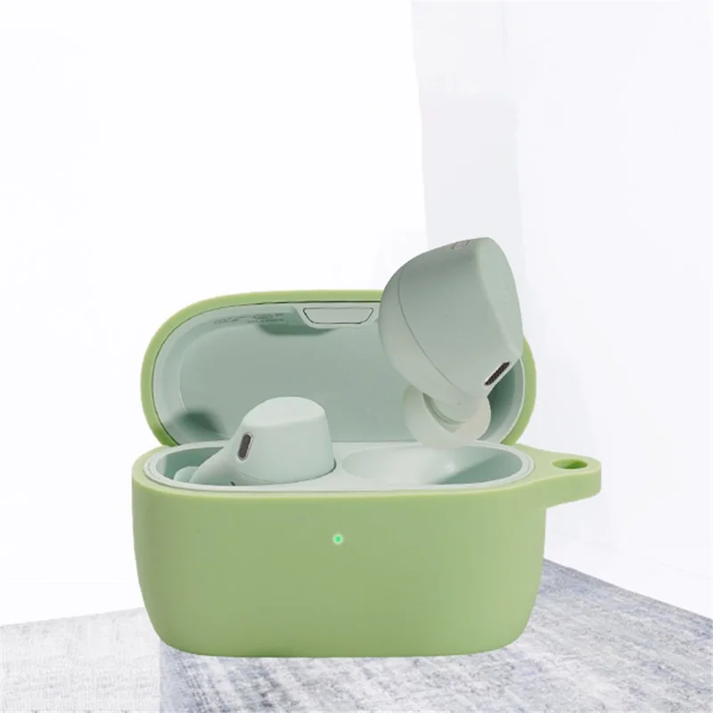 For Jabra Elite 4 Rubberized Silicone Bluetooth-compatible Earbuds Protective Case Odor-Free Bluetooth-compatible Earphones Accessory - Red