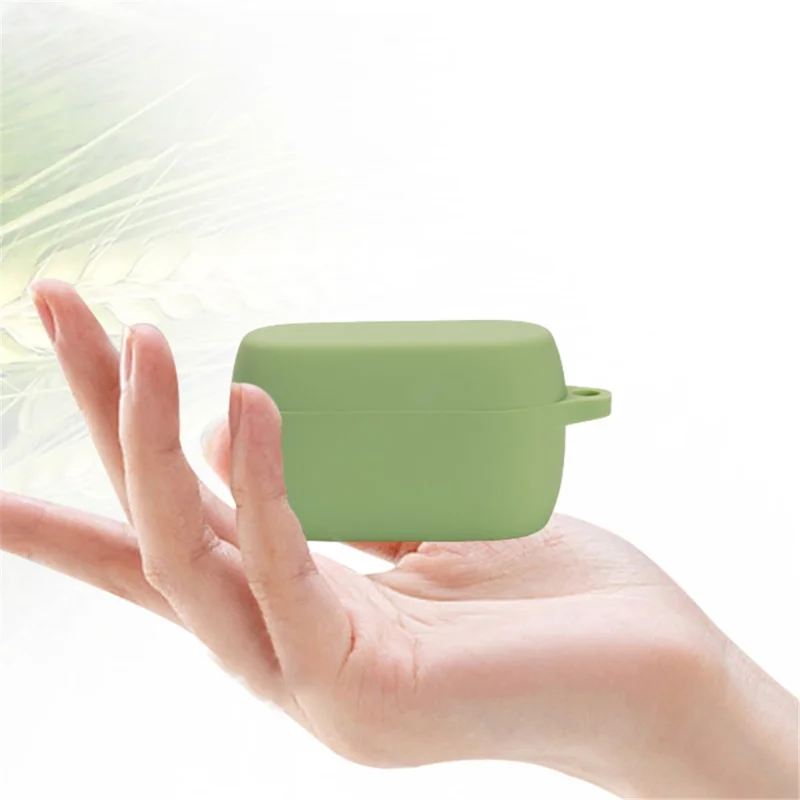 For Jabra Elite 4 Rubberized Silicone Bluetooth-compatible Earbuds Protective Case Odor-Free Bluetooth-compatible Earphones Accessory - Red