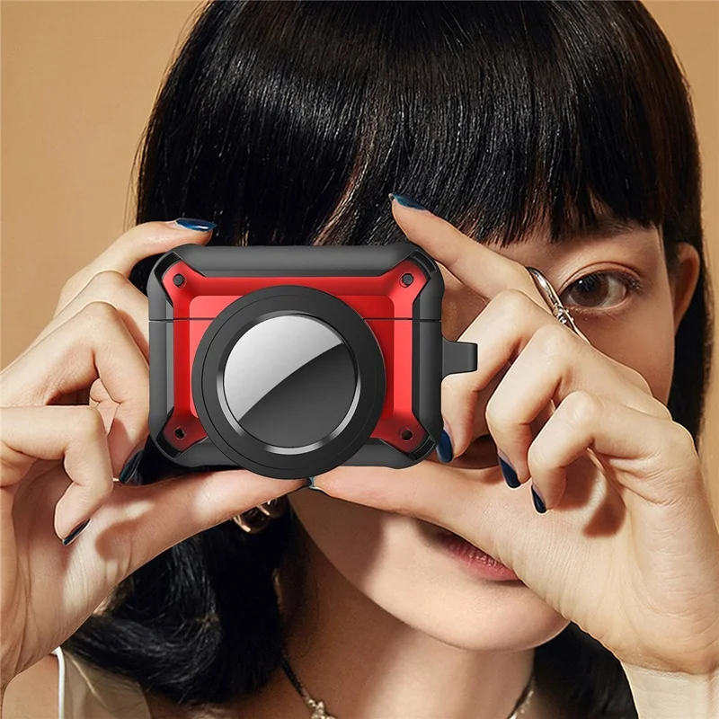 Til Apple AirPods Pro + til AirTag Tracker mod fald Beskyttelsesdæksel til Bluetooth-kompatibelt ørefon - Sort