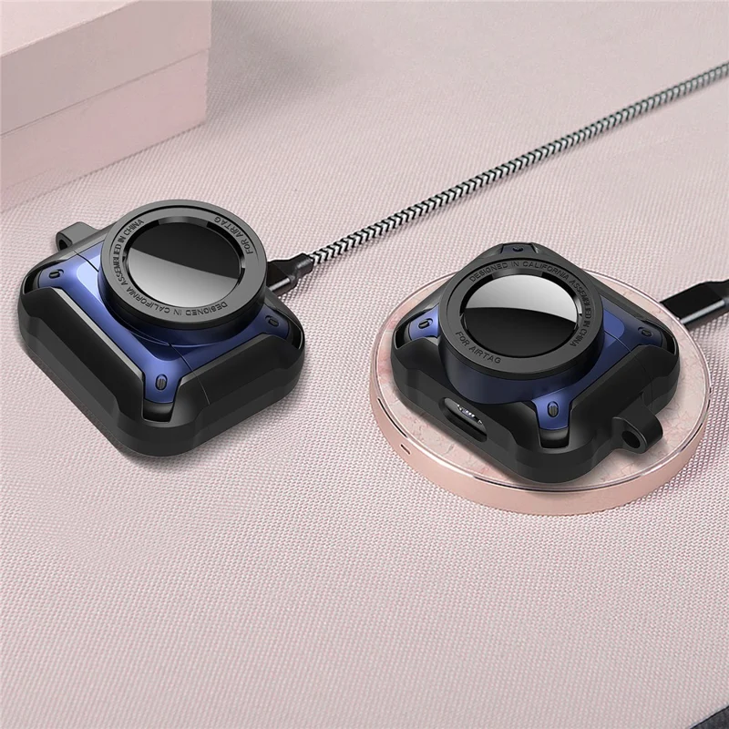 For Apple AirPods 3 Wireless Earphone + for AirTag Smart Tracker Protective Cover Drop-proof Dust-proof Case - Green