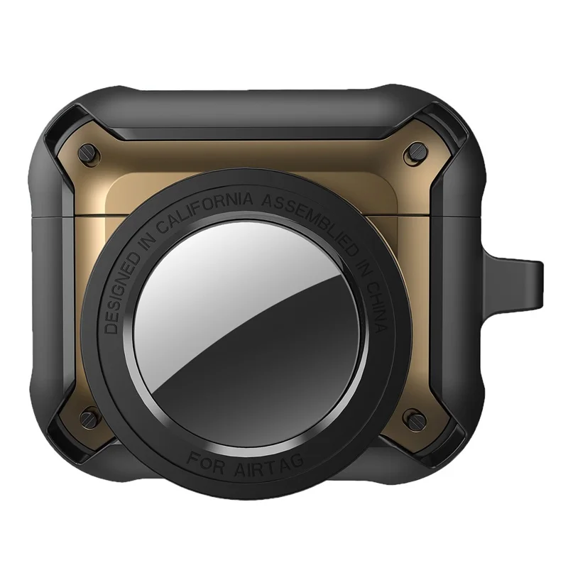 Para Apple AirPods 3 Auriculares Inalámbricos + para AirTag Protector Inteligente Cubierta a prueba de caídas y polvo Caso - Amarillo