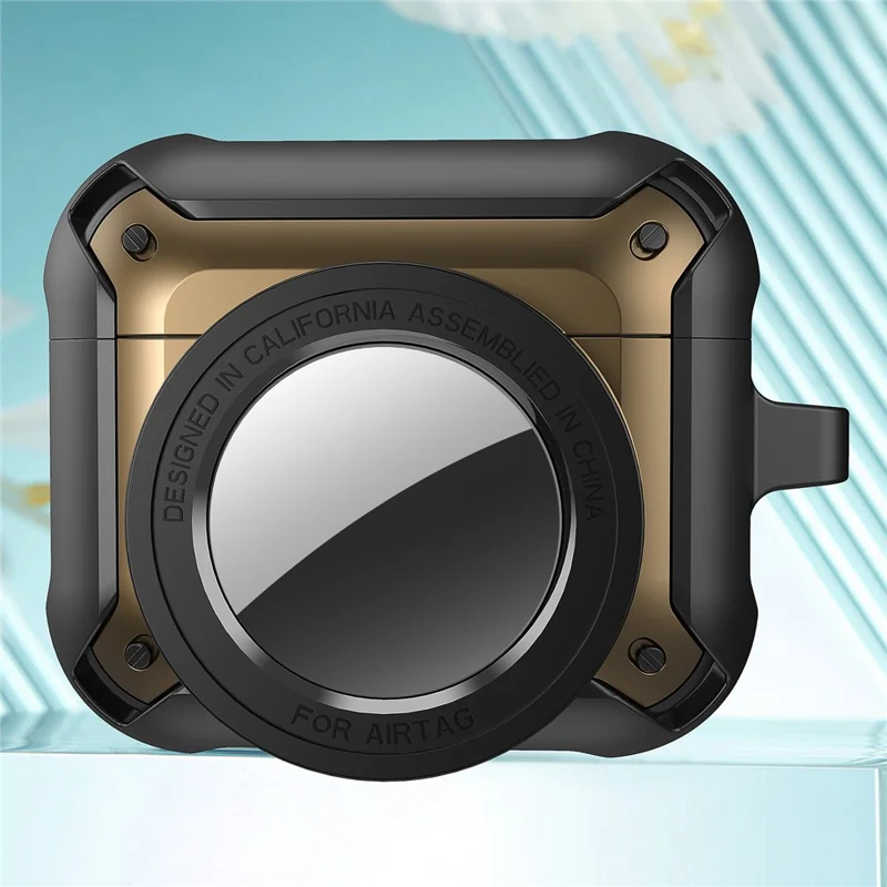 Para Apple AirPods 3 Auriculares Inalámbricos + para AirTag Protector Inteligente Cubierta a prueba de caídas y polvo Caso - Amarillo