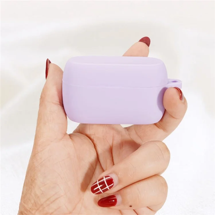 Pour les écouteurs sans fil Jabra Elite 3 Étui de protection en silicone caoutchouté fin et léger - Violet
