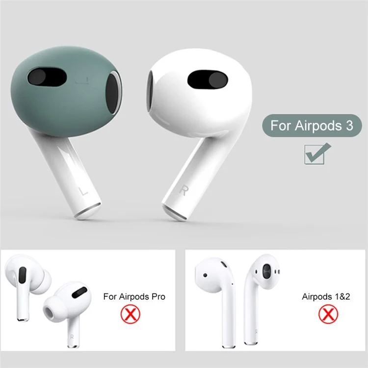 For Apple AirPods 3 + for AirTag 2-in-1 Silicone Protective Cover Drop-proof Dust-proof Case with Carabiner and Ear Caps - Black