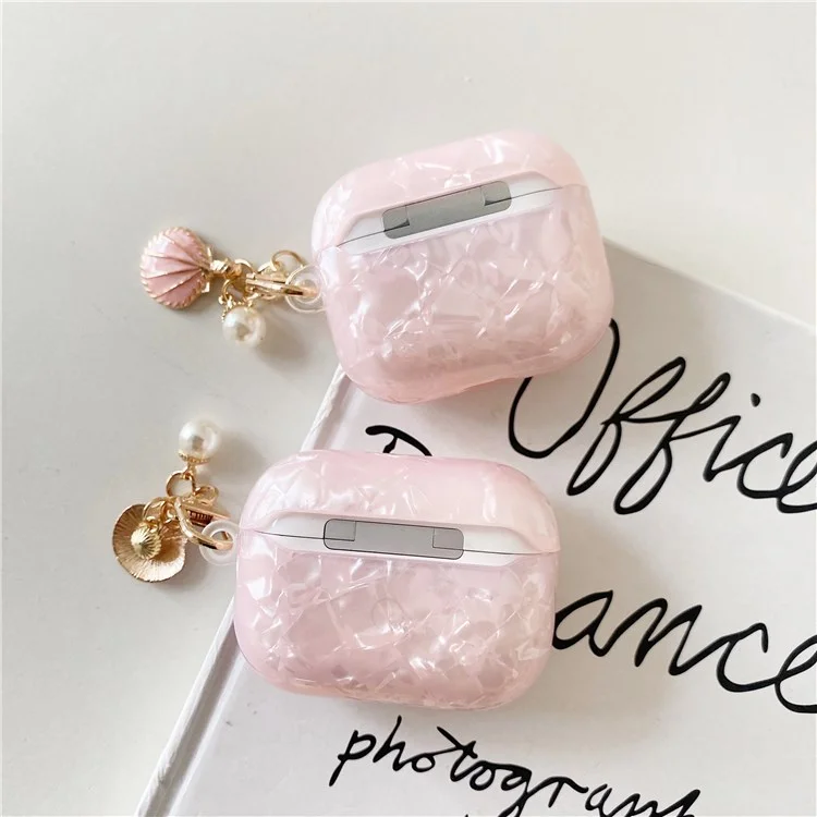 Pour AirPods Apple 3 Stylish TPU Protective Cover Stylish Earphone Charging Case Sleeve with Shell Pendant