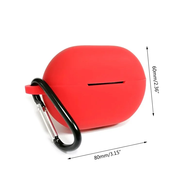 3Pcs/Set Para o Caso Freebuds Pro da Huawei Conjunto Fones de Ouvido Protetor de Silicone Macio com Cordão/Mosquetão - Roxo