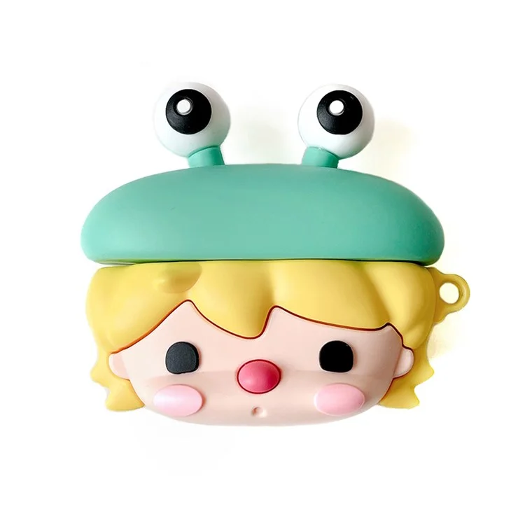 Per Apple Airpods 3 Cute Frog Design Auricolare Custodia In Silicone Cassa Di Ricarica Copertura Protettiva Con Gancio