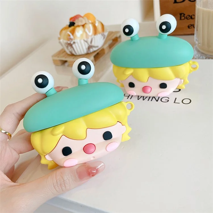 Per Apple Airpods 3 Cute Frog Design Auricolare Custodia In Silicone Cassa Di Ricarica Copertura Protettiva Con Gancio