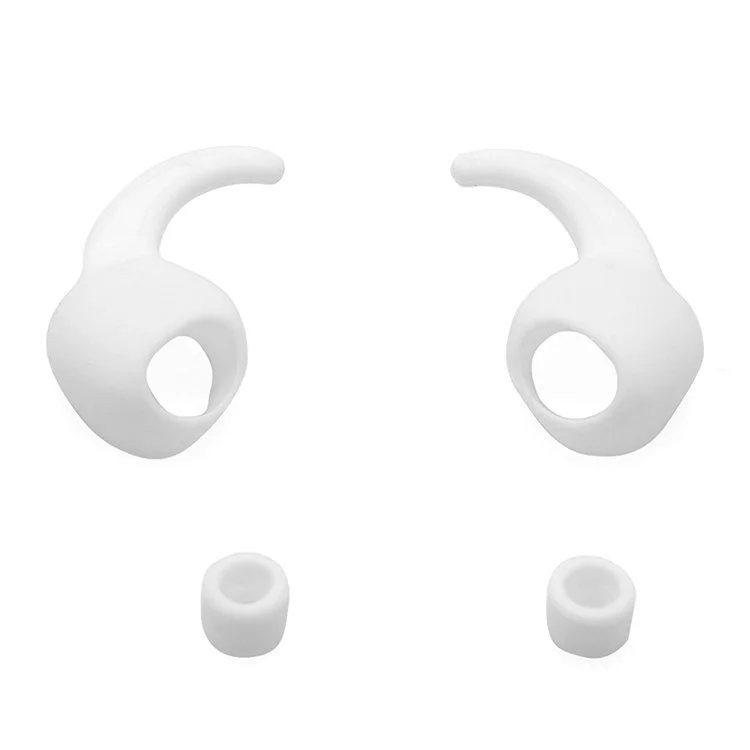 Per Beats Studio Buds Auricolari Anti Slip Silicone Ear Ganciors Cases + Auricolari Suggerimenti Per Le Orecchie Morbide - Bianca