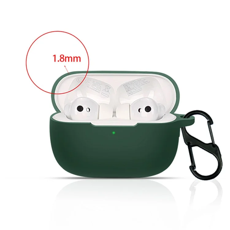 Pour les écouteurs Honor Earbuds 3 Pro Casque Bluetooth sans fil Étui de protection en silicone avec attache anti-perte - Blanc