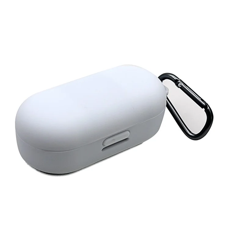 For Bose Sport Earbuds Bluetooth TWS Earphone Silicone Cover Drop-proof Case with Anti-lost Buckle - White