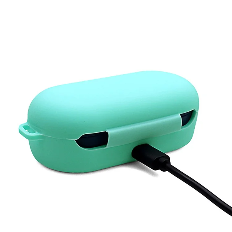 Para Bose Sport Earbuds Bluetooth TWS Auricular Funda de Silicona a Prueba de Caídas con Hebilla Antifurto - Blanco