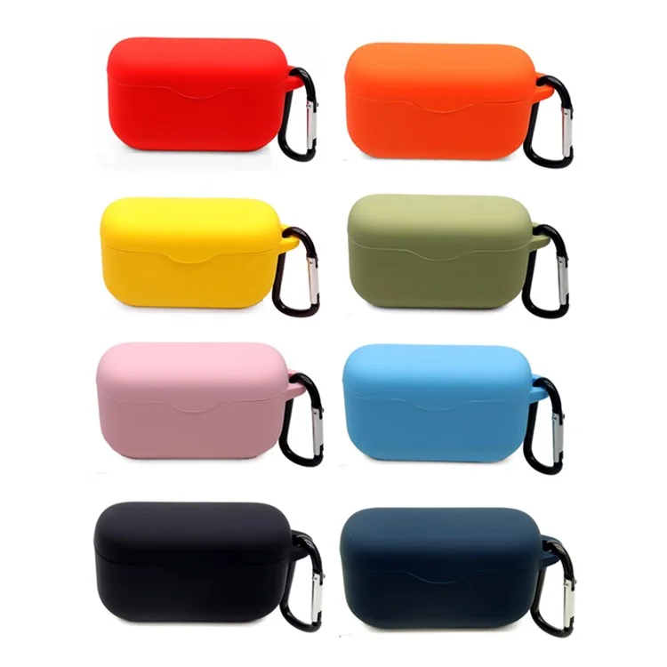 Für Sony WF-H800 TWS Bluetooth Ohrhörer Silikon Drop-proof-deckungskoffer Mit Hängenden Schnalle - Orange