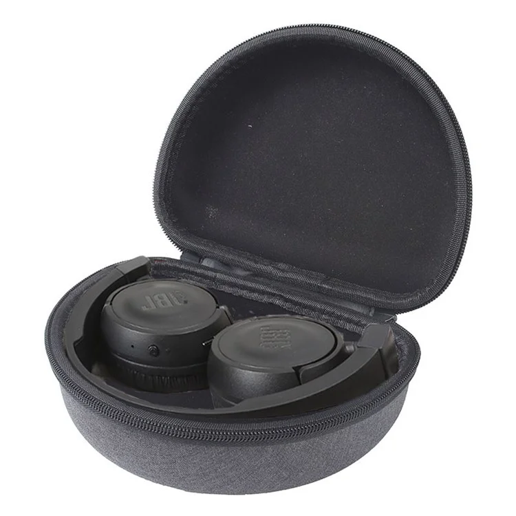 For JBL TUNE 510BT / T450 Impact Resistant Bluetooth-compatible Headset Carrying Case Shockproof Storage Bag - Dark Grey
