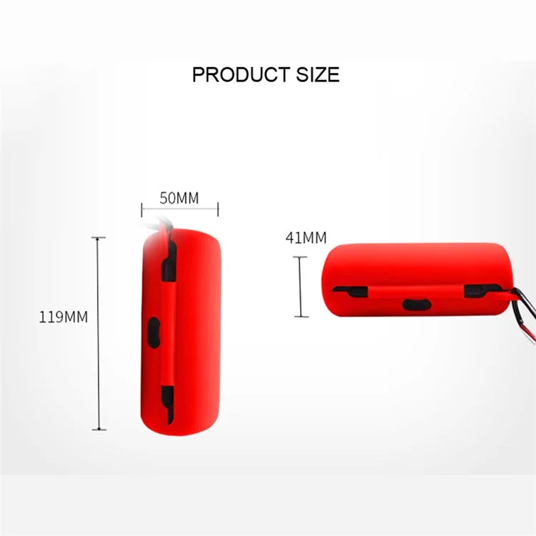 For Bose SoundSport Free TWS Bluetooth Earphone Silicone Case Anti-drop Protective Cover with Anti-lost Buckle - Red