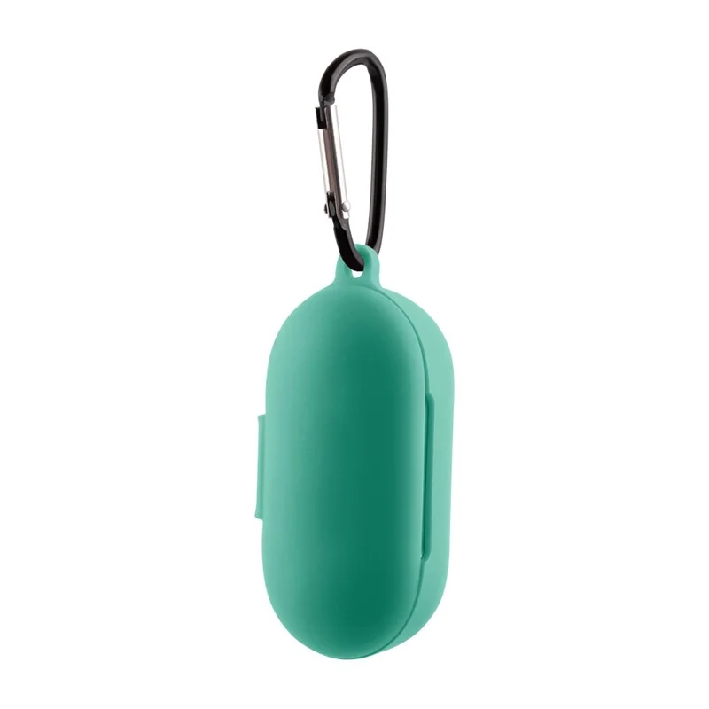 For OnePlus Buds Z Soft Silicone Anti-fingerprint Anti-drop Bluetooth-compatible Earphone Protective Case Cover with Buckle - Light Green