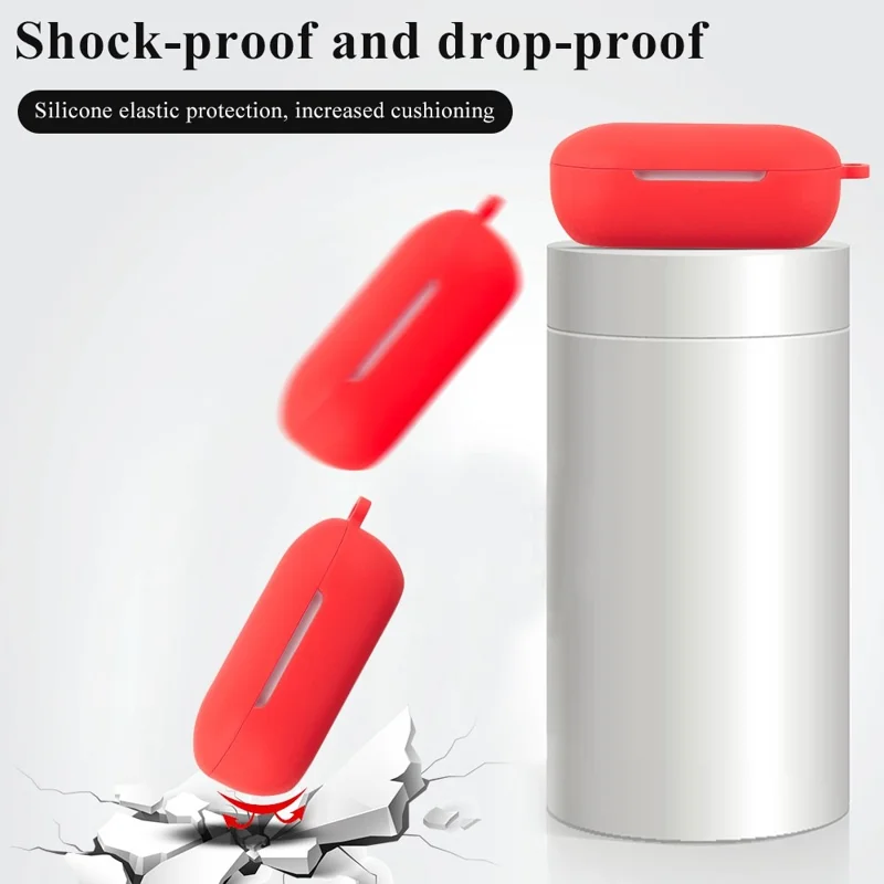 For OnePlus Buds Z Soft Silicone Anti-fingerprint Anti-drop Bluetooth-compatible Earphone Protective Case Cover with Buckle - Light Green