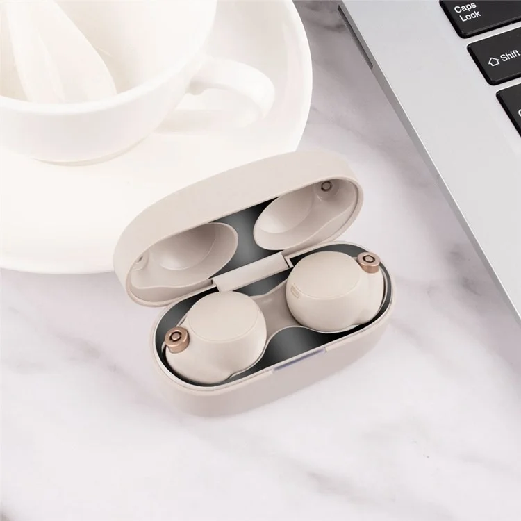 For Sony WF-1000XM4 Bluetooth Earphone Metal Dust-proof Guard Sticker Charging Case Cover - Rose Gold