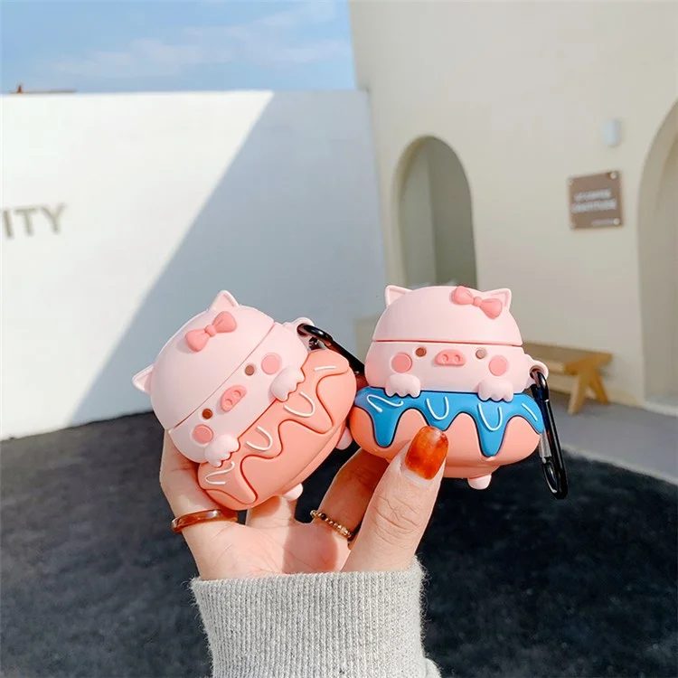 Per Apple AirPods With Charging Case (2016)/(2019)/AirPods With Wireless Charging Case (2019) Coperchio Protettivo Per Protezione Da Shock -aurico - Blu