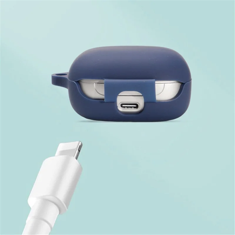 Silikonhülle für JBL Live Free 2 Bluetooth-kompatible Ohrhörer, kratzfeste Schutzhülle mit Schnalle – Gelb