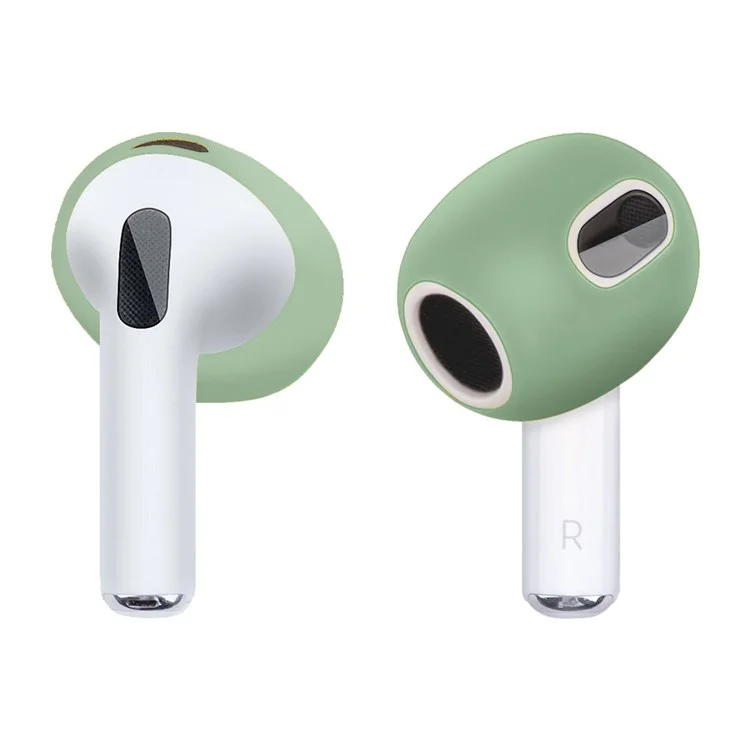 1 Пара силиконовых накладок на наушники для Apple AirPods 3, защитные чехлы для Bluetooth-наушников - темно-зеленый