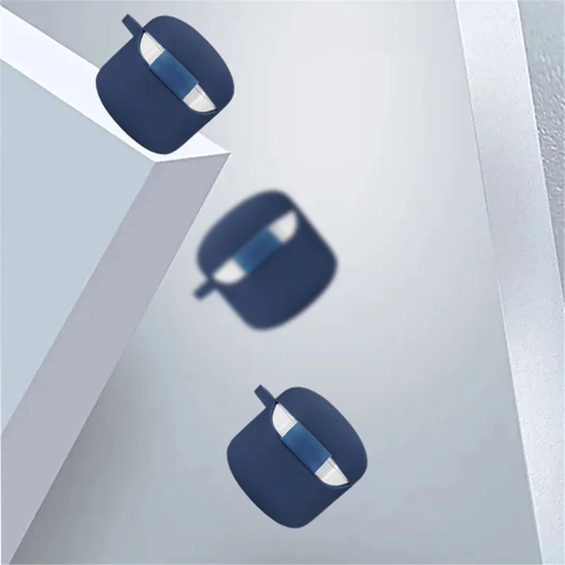 For Edifier LolliPods Mini TWS Bluetooth-compatible Earphone Silicone Cover Drop-proof Case with Anti-lost Buckle - White