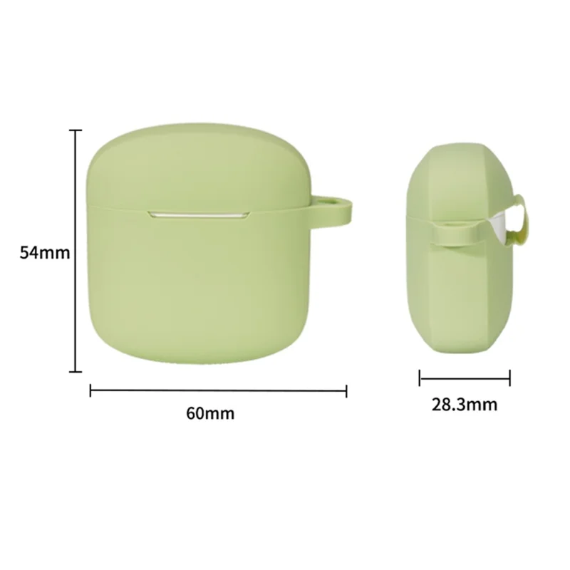 For Edifier LolliPods Mini TWS Bluetooth-compatible Earphone Silicone Cover Drop-proof Case with Anti-lost Buckle - White