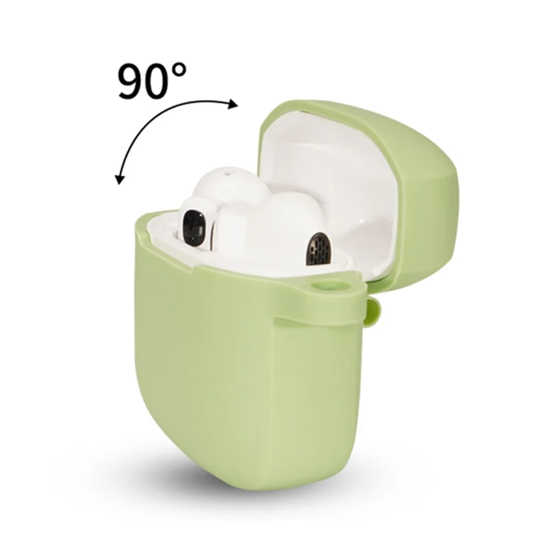For Edifier LolliPods Mini TWS Bluetooth-compatible Earphone Silicone Cover Drop-proof Case with Anti-lost Buckle - Green