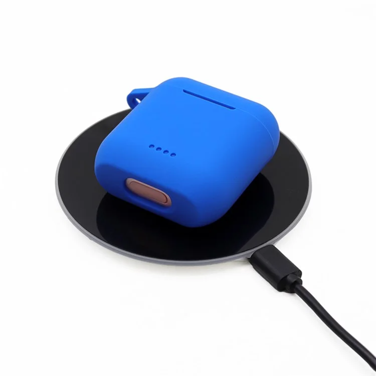 Case Protectora de Auriculares Bluetooth Para TOZO T6, Caja de Cubierta Anti-drop de Caja de Silicona Suave Con Hebilla Contra la Pérdida - Azul